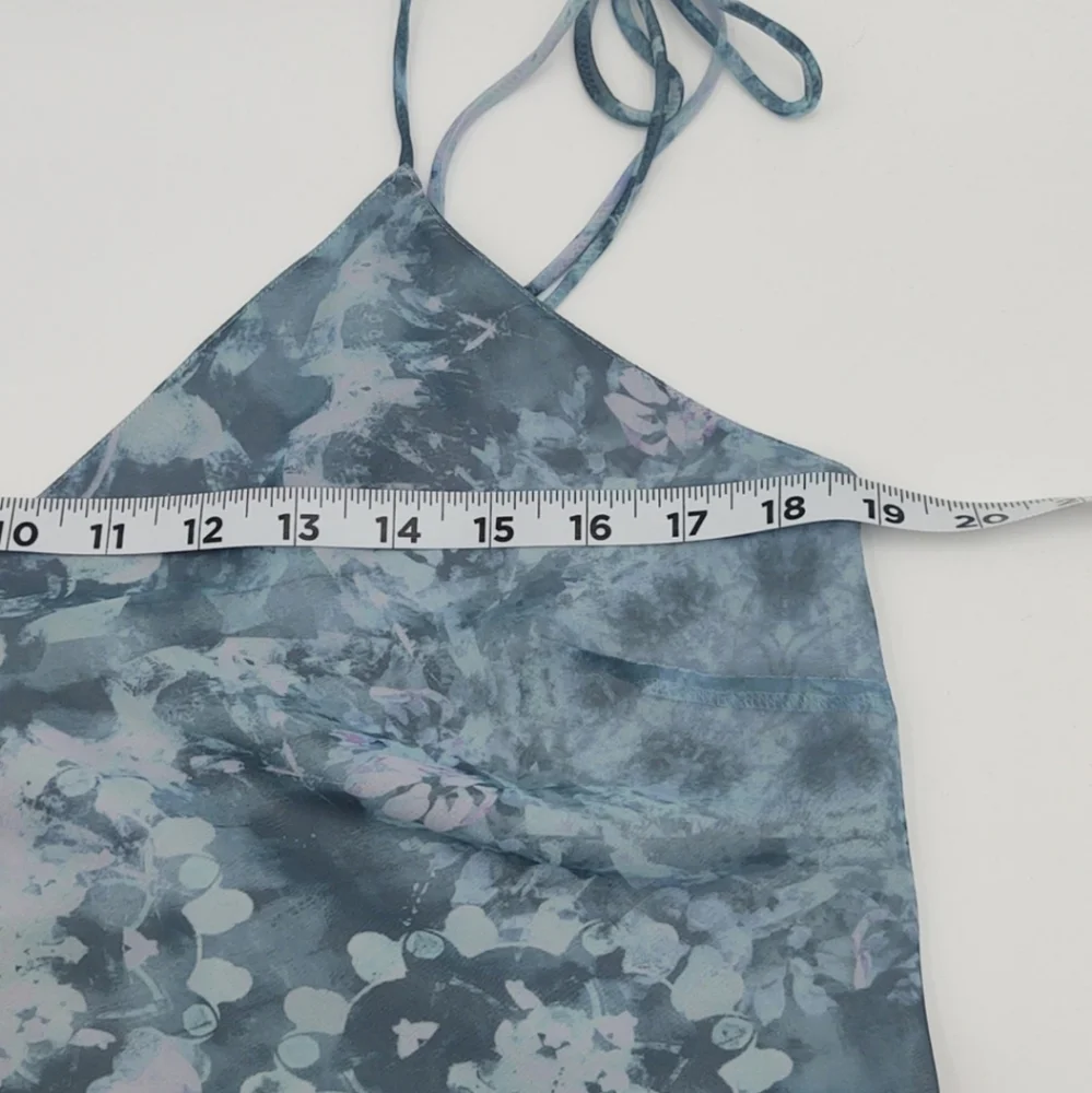 Victoria’s Secret Maxi Slip Dress Floral Blue Whimsical Fairycore XL - Picture 7 of 8